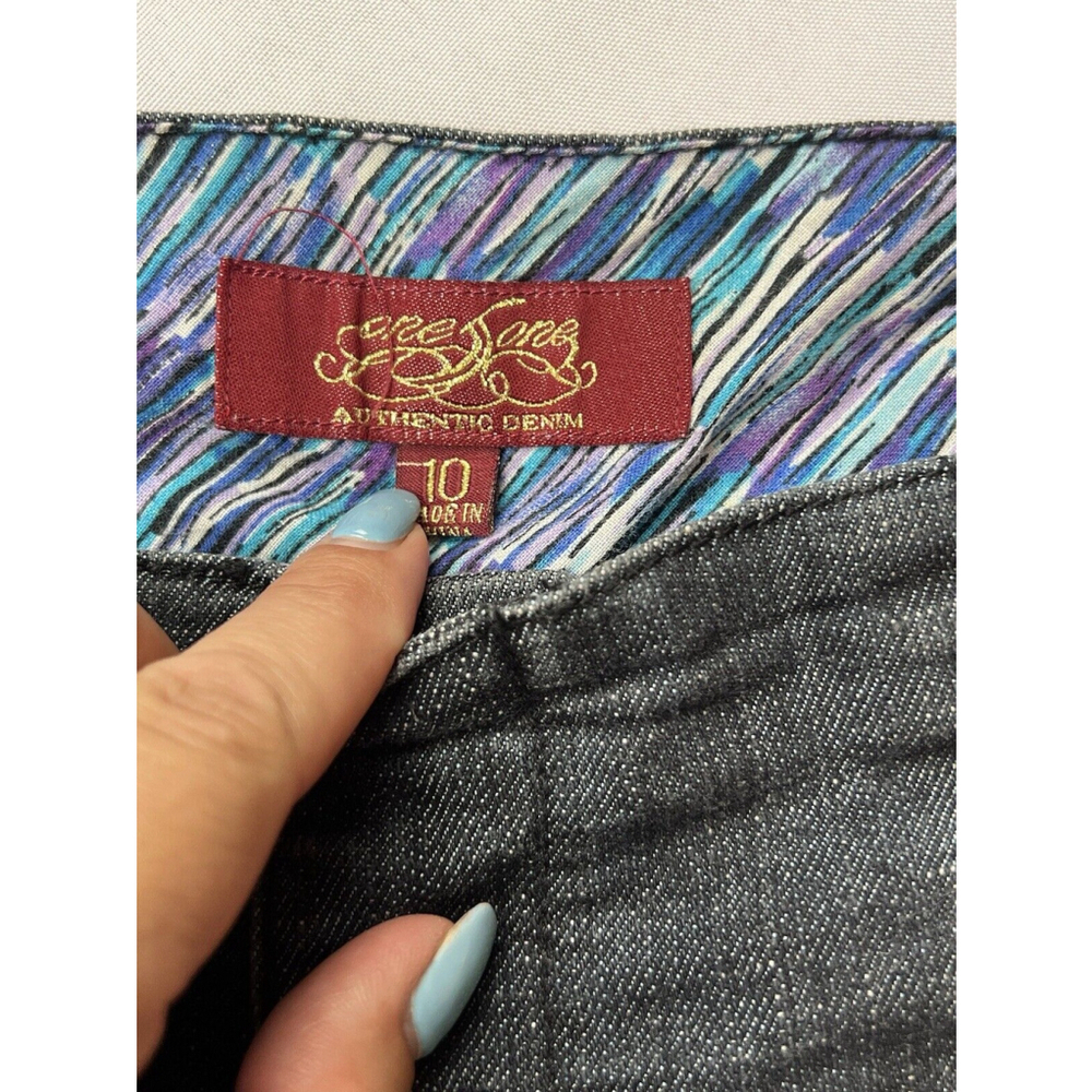 One Song Authentic Denim Women's Bermuda Trouser Shorts Size 10 Mid-rise EUC - Picture 10 of 10